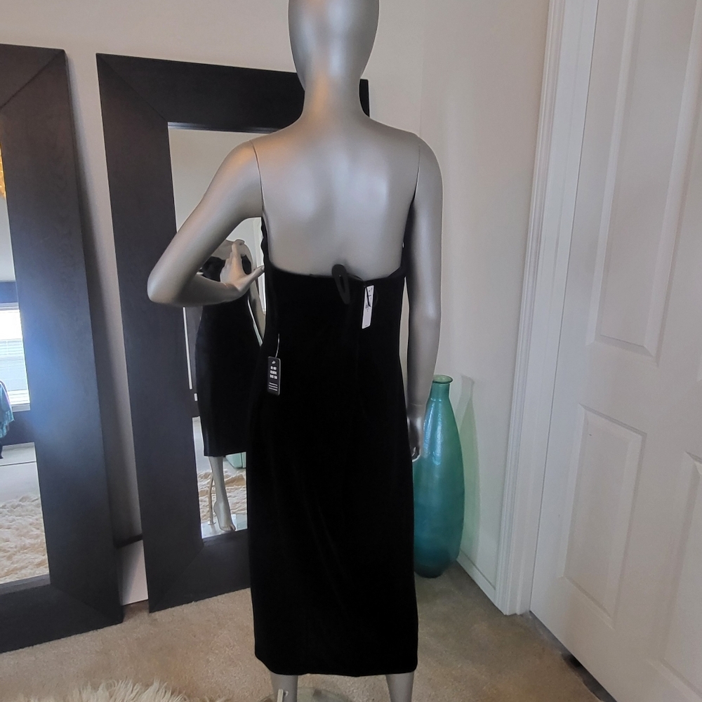 Express Black Strapless Dress with Bow Accent - Picture 8 of 8